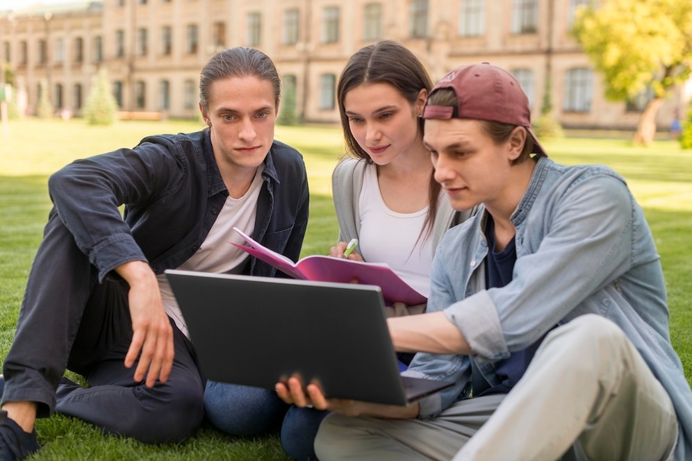 Students working together on a project