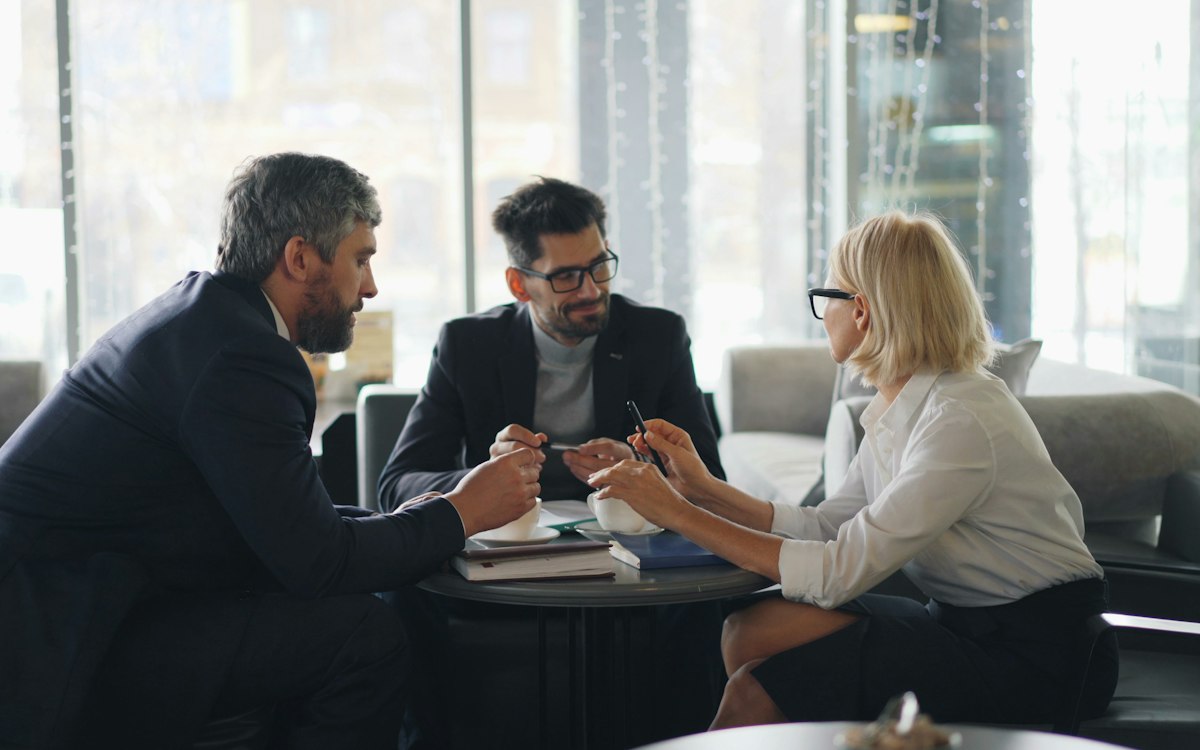 Business professionals in a meeting